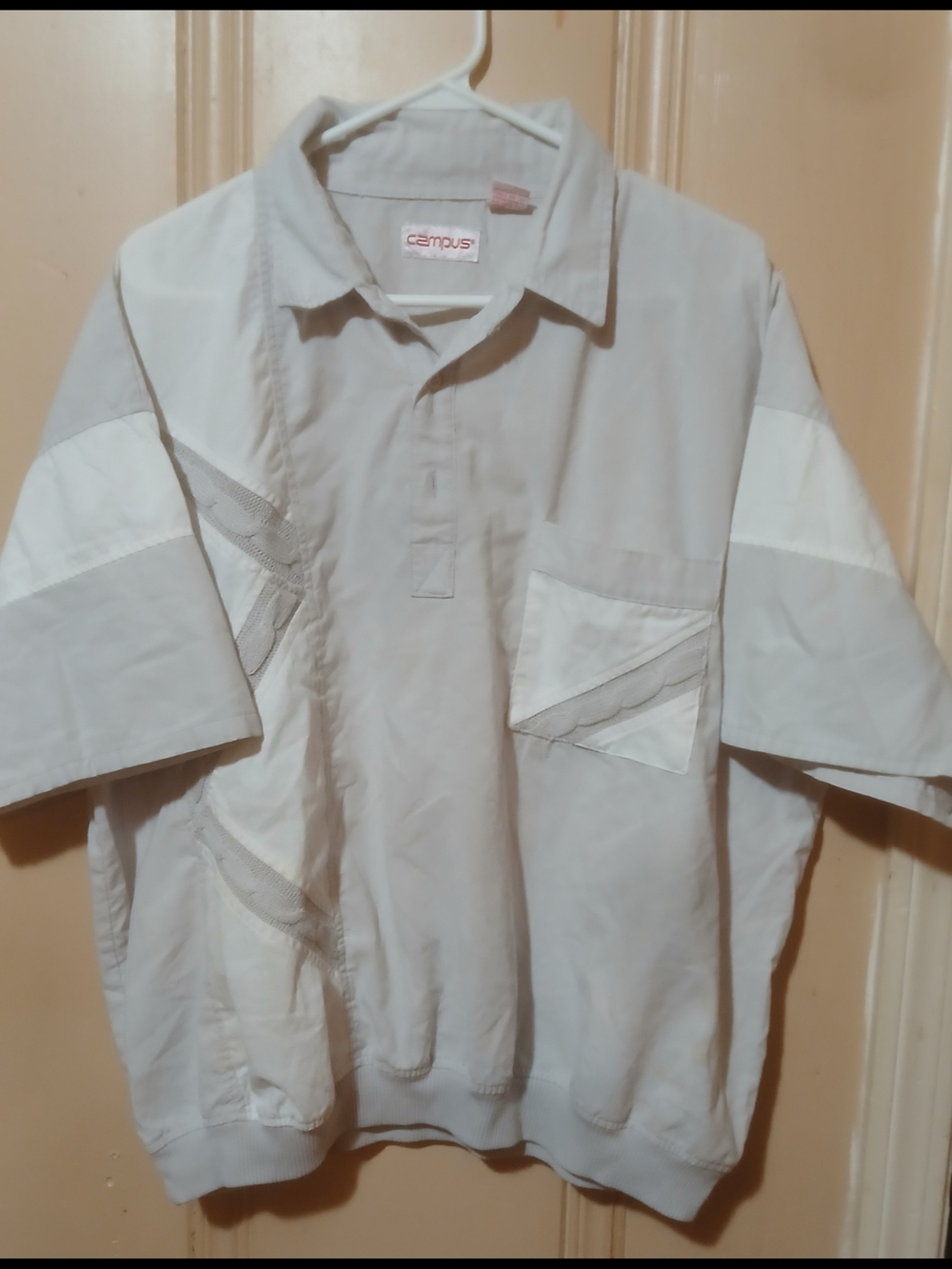 Campus Men's Short-Sleeve Polo Shirt - Light Gray/White